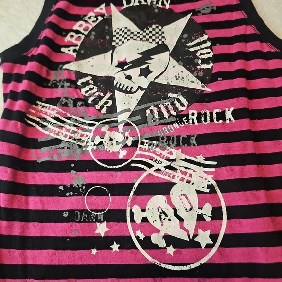 Abbey Dawn Pink and Black Striped Kids Hoodie - Picture 15 of 16